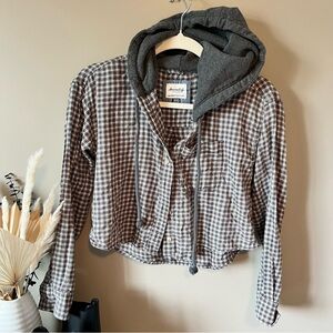 AMERICAN EAGLE • CROP FLANNEL